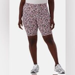 Terra & Sky Floral Print Bike Shorts Sz 3X(24W-26W) New with tags